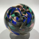 Signed Rollin Karg Art Glass Studio Paperweight Modern Multicolor Design