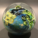 Signed Josh Simpson Art Glass Paperweight Complex Inhabited Planet