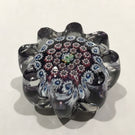 Miniature John Deacons Art Glass Paperweight Concentric Millefiori Thistle Cane
