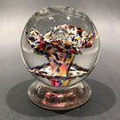 Antique Millville Art Glass Paperweight Footed Upright Fountain Flower