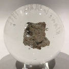Vintage Richard Olma Art Glass Paperweight Encased Piece of Berlin Wall