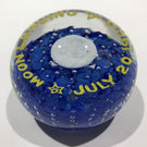 Vintage John Gentile Art Glass Frit Paperweight Moon Landing July 20, 1969