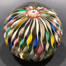 Vintage Murano Fratelli Toso Art Glass Paperweight Colorful Crown Millefiori