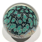 Signed Nancy Freeman American Art Glass Paperweight Modern Millefiori Design