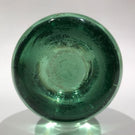 Antique English Floral Green Bottle Dump Art Glass Paperweight