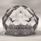 Vintage Whitefriars Fancy Faceted Art Glass Paperweight Concentric Millefiori
