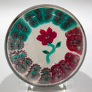 Vintage Murano? Art Glass Paperweight Lampworked Flower & Millefiori Garland