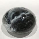 Signed Chris Belleau Art Glass Paperweight Encased Dimensional Face