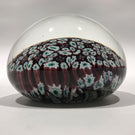 Vintage Murano Art Glass Paperweight Closepacked Complex Millefiori