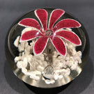 Rare Vintage American Ed Rithner Art Glass Paperweight Upright Frit Flower