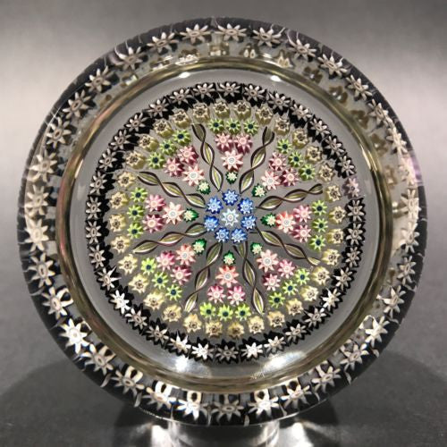 Vintage Perthshire Art Glass Paperweight 8 Panel Twist and Millefiori PP28
