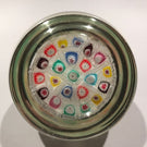 Rare Murano Art Glass Paperweight Chequered Spaced Millefiori