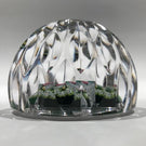 Vintage Whitefriars Multifaceted Art Glass Paperweight Millefiori & Latticino