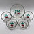 Alfredo Barbini Art Glass Paperweight Style Dessert Bowls Lampworked Cherries