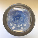 Huge Antique Val Saint Lambert Art Glass Paperweight Encased Cut Glass Plaque