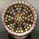 Vintage Perthshire Art Glass Paperweight PP5 Millefiori & Ribbon Twists