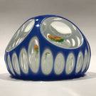 Vintage Murano Art Glass Paperweight Double Pear Faceted Double Overlay