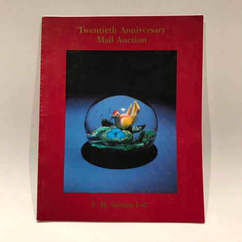L.H. Selman Art Glass Paperweight Auction Catalogue 20th Anniversary Pantin Bird