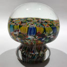 Vintage Murano Art Glass Piedouche Paperweight Complex Closepack Millefior