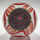 Galliano Ferro Murano Art Glass Paperweight Marbrie with Millefiori