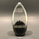 Signed Brian Maytum Art Glass Paperweight Faceted iridescent Upright Sculpture