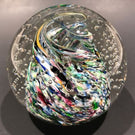 Vintage Caithness Art Glass Paperweight Millefiori Scramble “Rainbow Caldron"