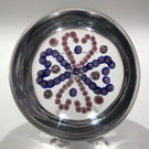 Huge Antique Baccarat Art Glass Paperweight Complex Millefiori Heart Garland