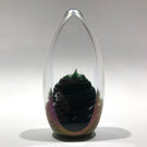 Signed Brian Maytum Art Glass Paperweight Faceted iridescent Upright Sculpture