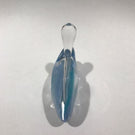 Signed Michael Nourot Art Glass Paperweight Perfume Bottle Modern Blue Design