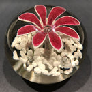 Rare Vintage American Ed Rithner Art Glass Paperweight Upright Frit Flower