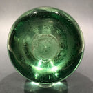 Antique English Floral Green Bottle Dump Art Glass Paperweight