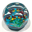 Saint Louis LE Art Glass Paperweight Les pensées de Colette Pansy & Millefiori