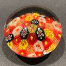 Early Chinese Art Glass Paperweight Closepacked Complex Millefiori