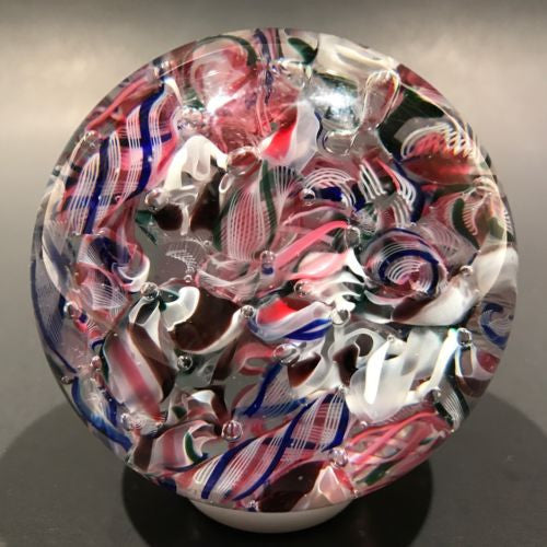 Antique New England Glass Co. NEGC Art Glass Paperweight Ribbon Twist Scramble