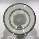 Vintage Millville Style Footed White Crimp Rose Art Glass Paperweight