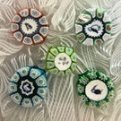 Vintage Perthshire Art Glass Paperweight Spaced Silhouette Millefiori PP11