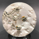 Signed Daniel Salazar Lundberg Studios Art Glass Paperweight First Snow of Kyoto