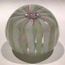 Peter Mcdougall Art Glass Paperweight Millefiori and Latticino Crown