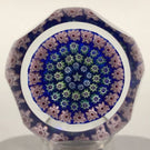 Vintage J Glass Deacons Faceted Art Glass Paperweight Concentric Millefiori