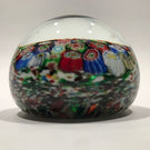 Vintage Murano Art Glass Paperweight Close Packed Millefiori