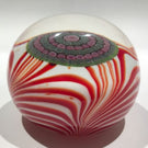 Galliano Ferro Murano Art Glass Paperweight Marbrie with Millefiori