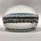 Large Signed La Murrina Murano Art Glass Paperweight Concentric Millefiori