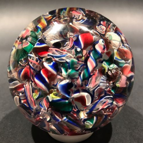 Antique New England Glass Co. NEGC Art Glass Paperweight Millefiori Scramble