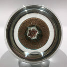 Large Vintage Murano Art Glass Paperweight Complex Blue Flower Millefiori