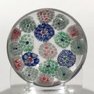 Antique Bohemian Art Glass Paperweight Concentric Complex Millefiori