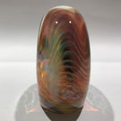 Signed Michael O’Keefe Art Glass Paperweight Delicate Veiled Fan Sculpture