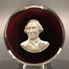 Baccarat Franklin Mint Art Glass Sulphide Paperweight King Louis XVI