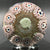 Vintage Murano Art Glass Paperweight Complex Millefiori On Aventurine