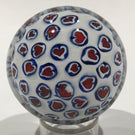 Vintage Antica Murrrina Art Glass Paperweight Closepack Murano Heart Millefiori