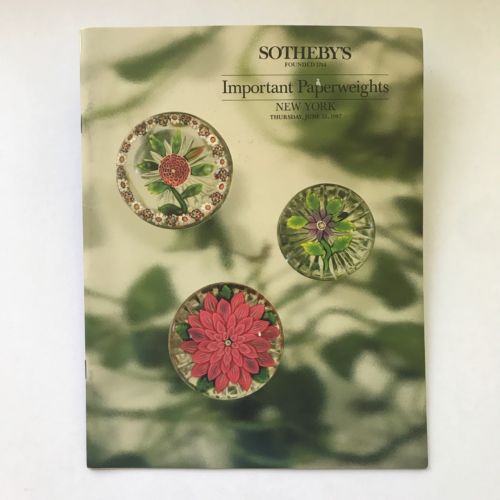 Sotheby's June 25, 1987 Auction Catalogue Art Glass Paperweights